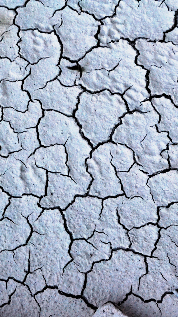 Обои сломанный краски, текстура, засуха, почва, узор в разрешении 750x1334