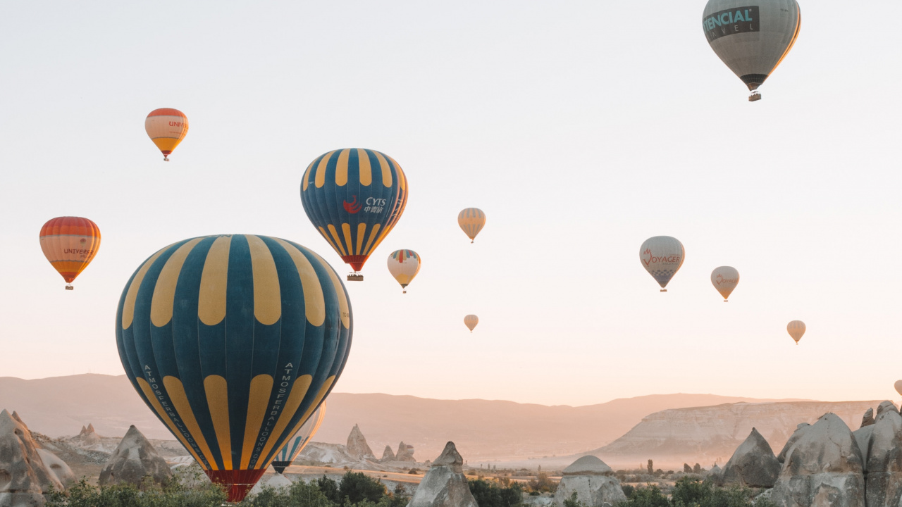 Обои Воздушные шары в Каппадокии, Турция в разрешении 1280x720