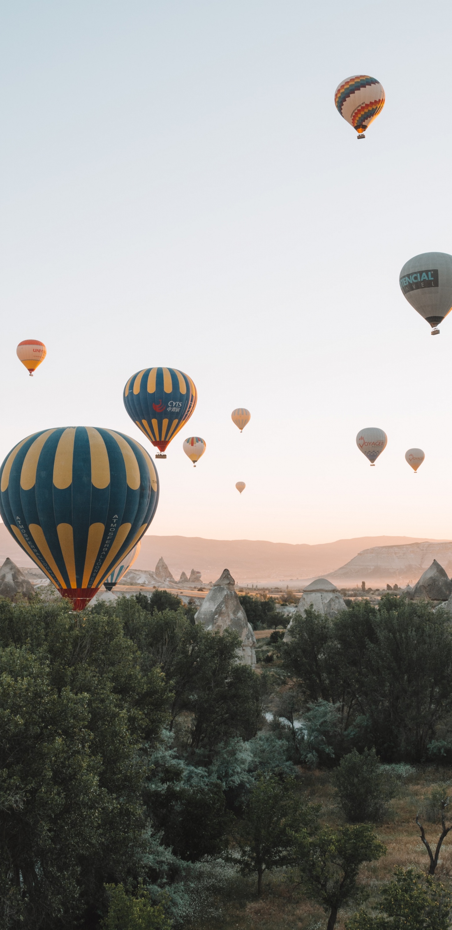 Обои Воздушные шары в Каппадокии, Турция в разрешении 1440x2960