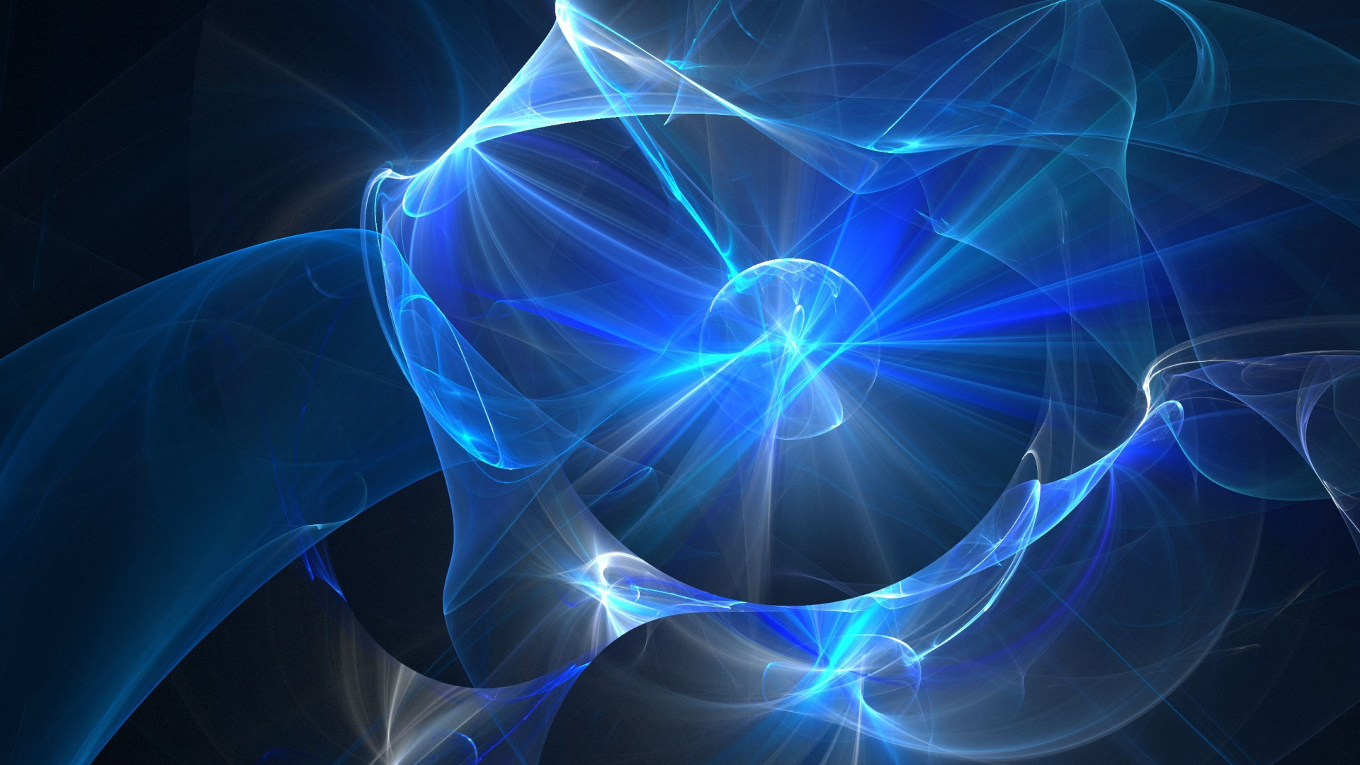 Обои синий, электрик, свет, фрактальное искусство, электрический синий в разрешении 1920x1080
