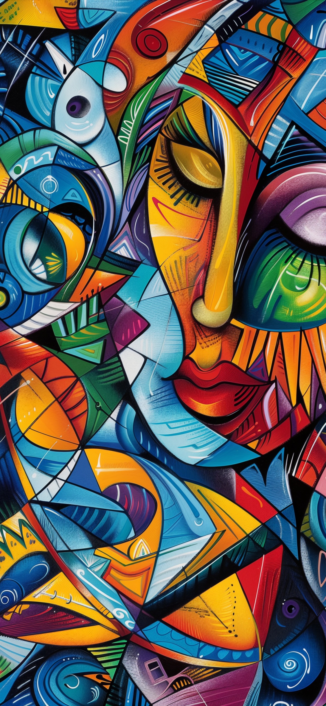 Обои живопись, художественная краска, визуальное искусство, арт, уличное искусство в разрешении 1125x2436