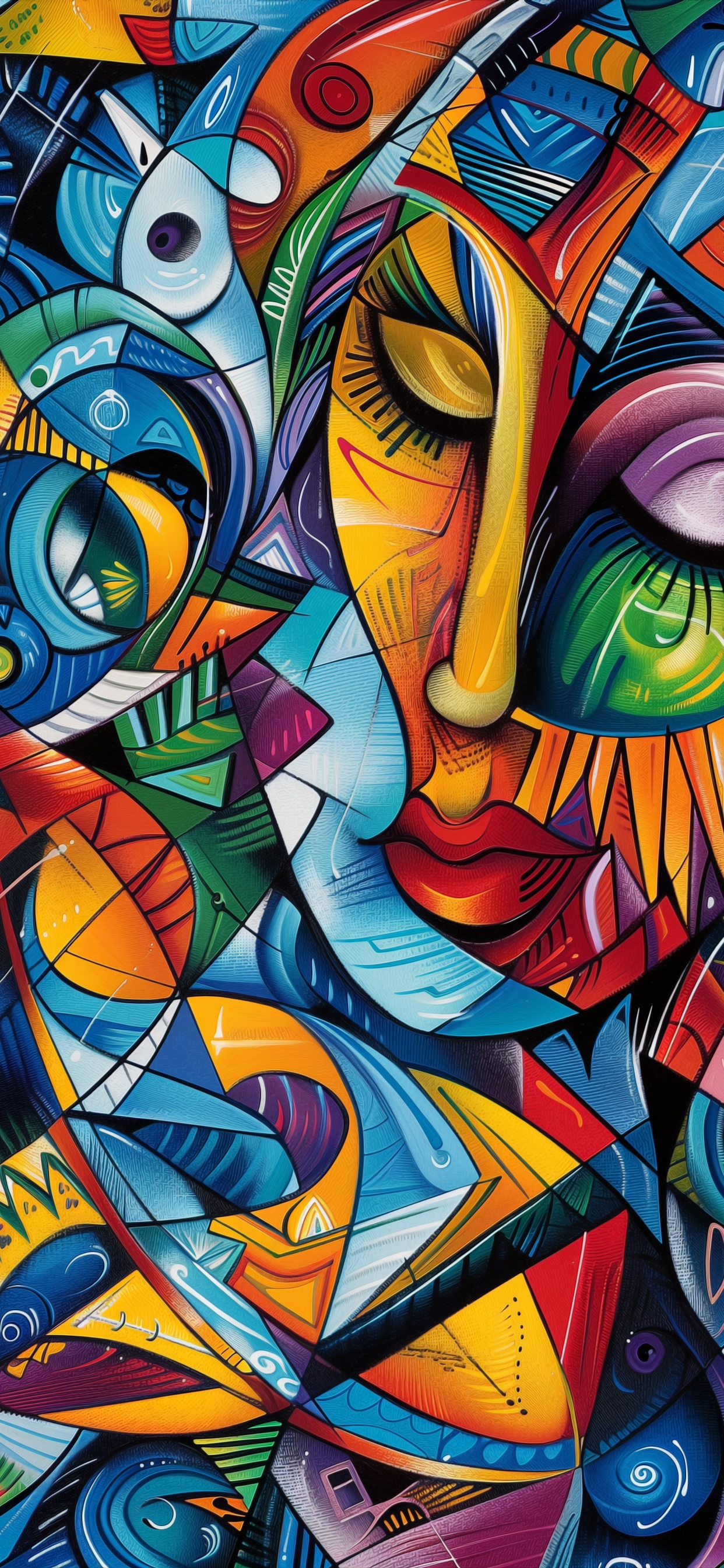 Обои живопись, художественная краска, визуальное искусство, арт, уличное искусство в разрешении 1242x2688