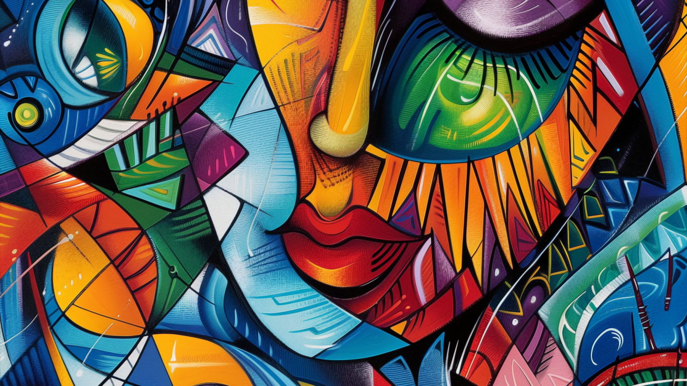 Обои живопись, художественная краска, визуальное искусство, арт, уличное искусство в разрешении 1366x768