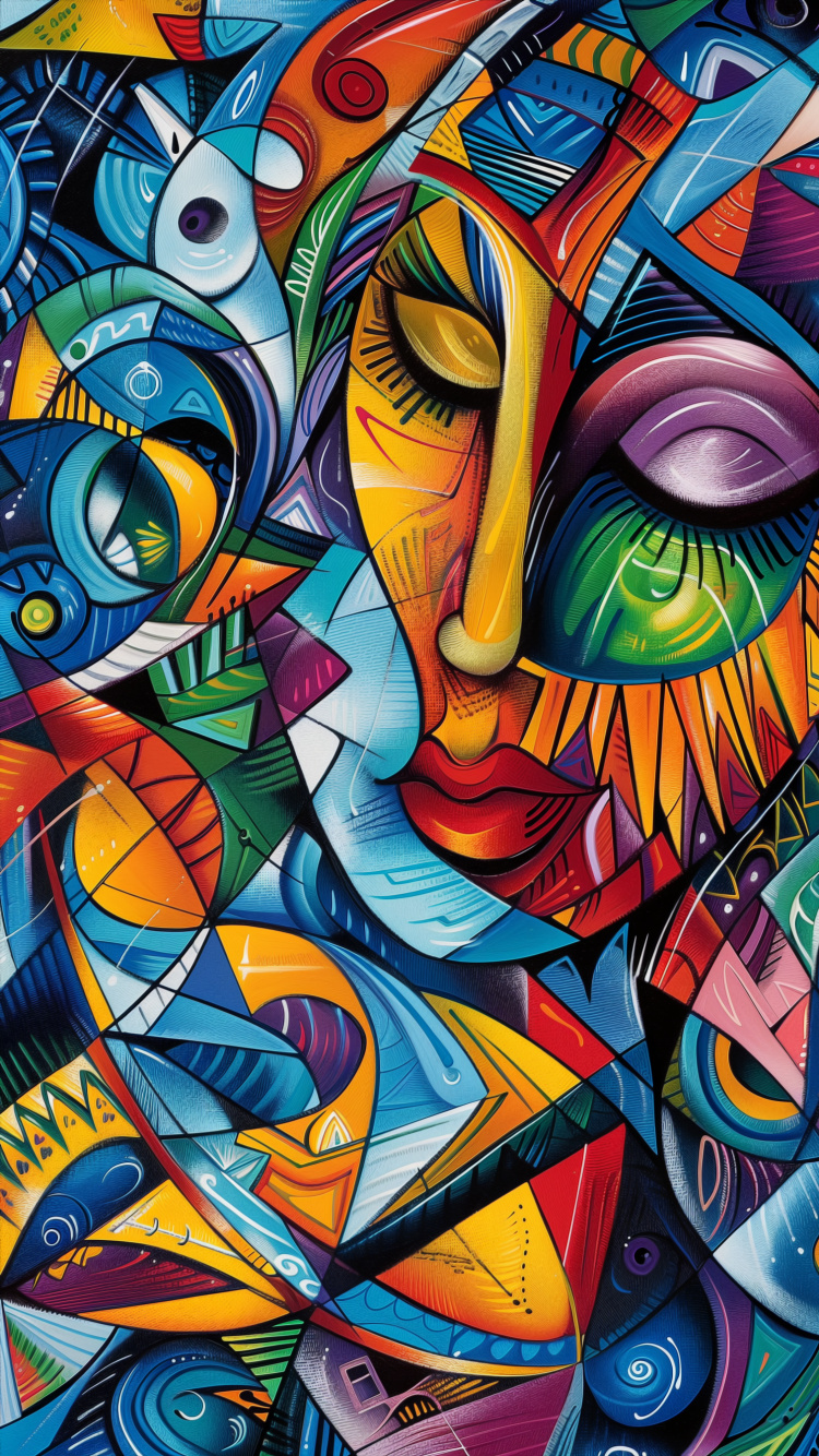 Обои живопись, художественная краска, визуальное искусство, арт, уличное искусство в разрешении 750x1334