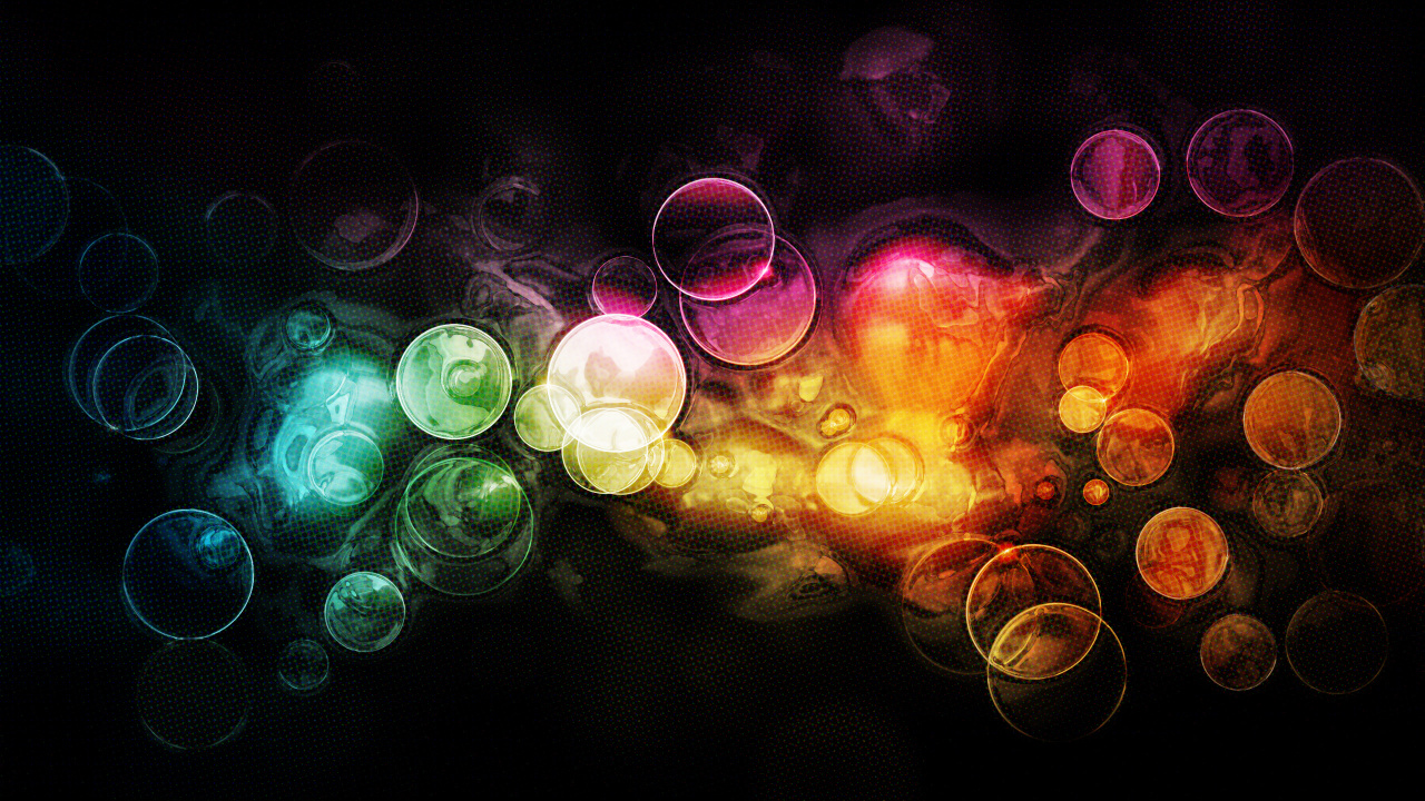 Обои абстрактное искусство, свет, круг, фрактальное искусство, графика в разрешении 1280x720