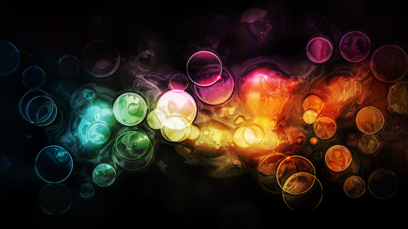 Обои абстрактное искусство, свет, круг, фрактальное искусство, графика в разрешении 1366x768