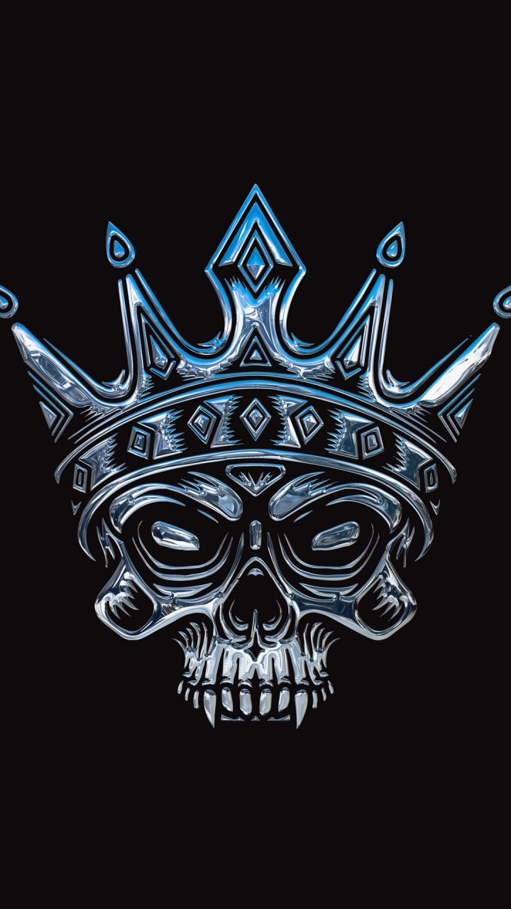 Обои череп, графический дизайн, лого, рукав, симметрия в разрешении 720x1280