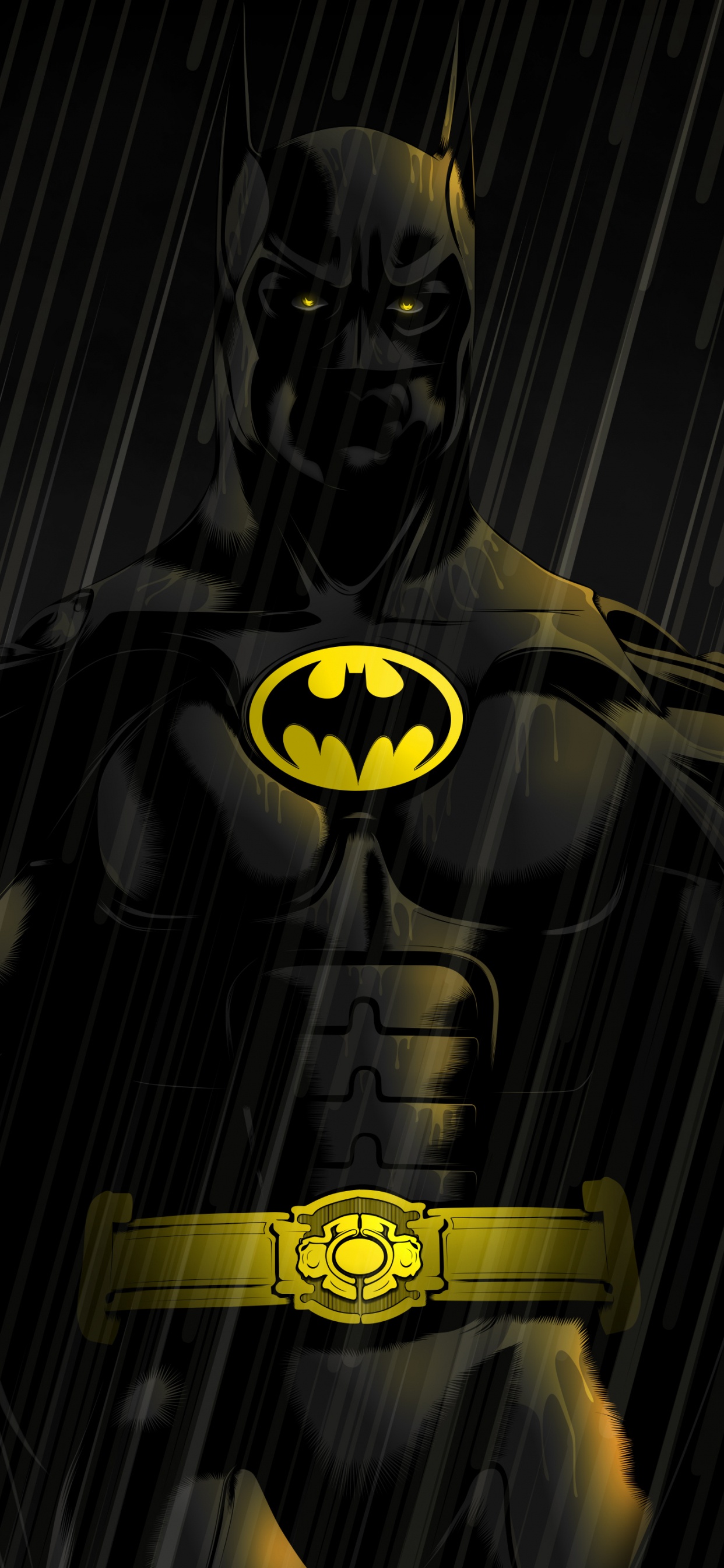 Обои Бэтмен, супергерой, Лига справедливости, фигурка, темнота в разрешении 1242x2688