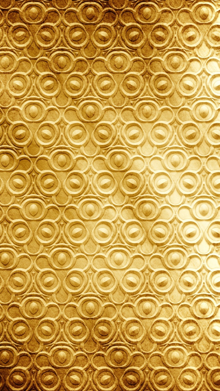 Обои золото, узор, желтый, металл, сусальное золото в разрешении 720x1280