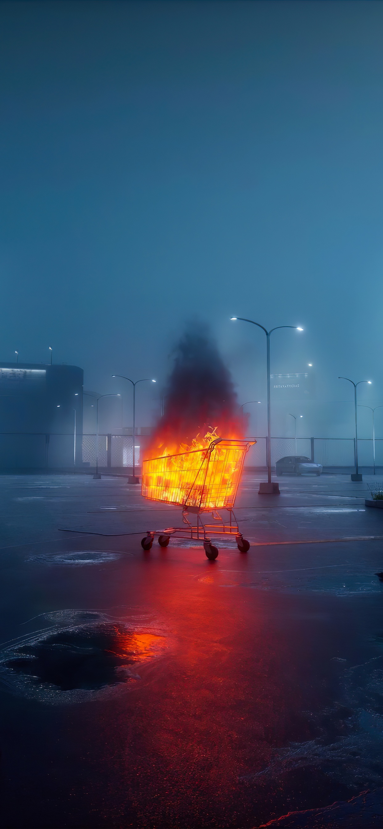 Обои арт, графический дизайн, дизайн, визуальное искусство, уличный фонарь в разрешении 1242x2688