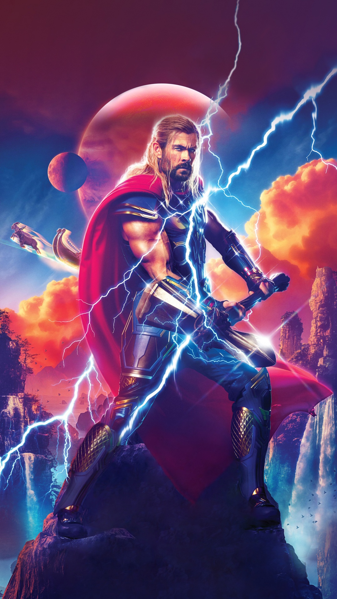 Обои горр бог мясник, Джейн Фостер, Корг, постер, Студия Marvel в разрешении 1080x1920