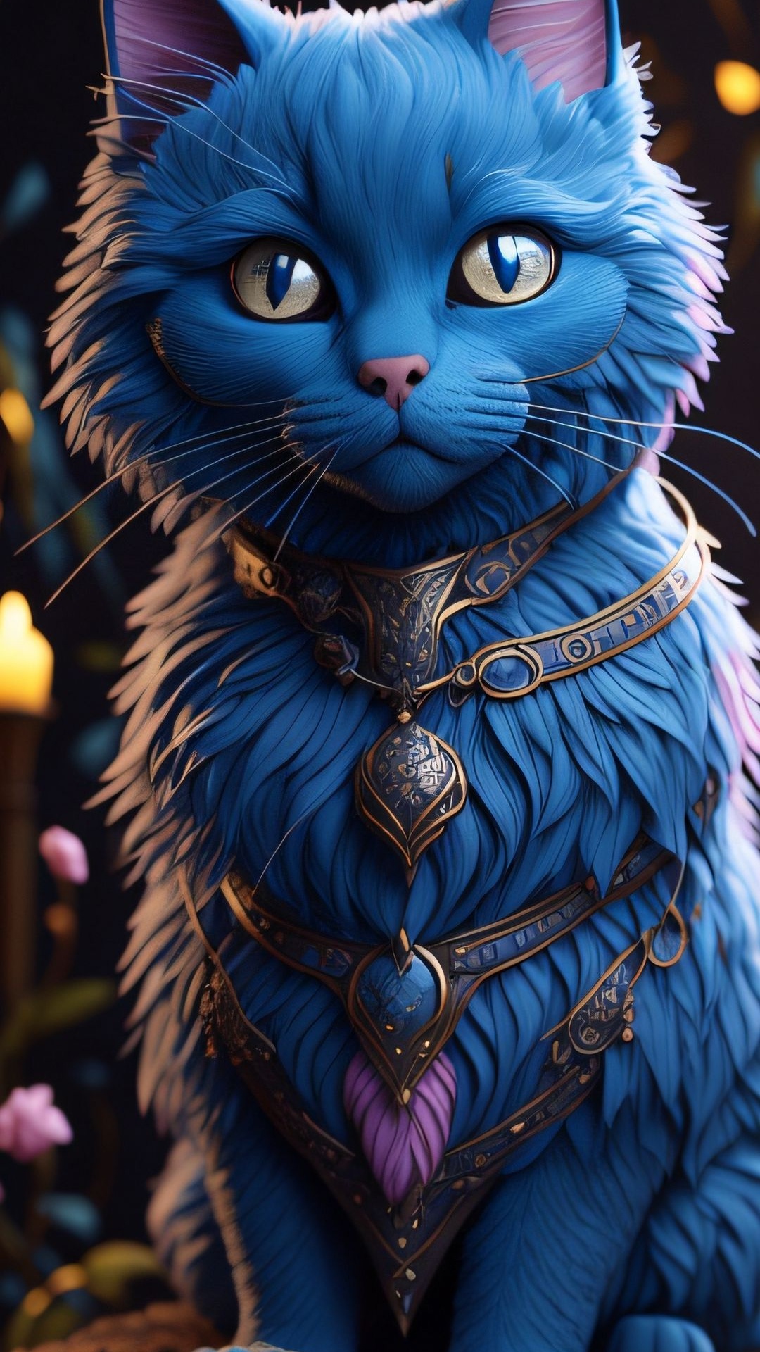 Обои бакенбарды, кот, биология, наука, синий в разрешении 1080x1920