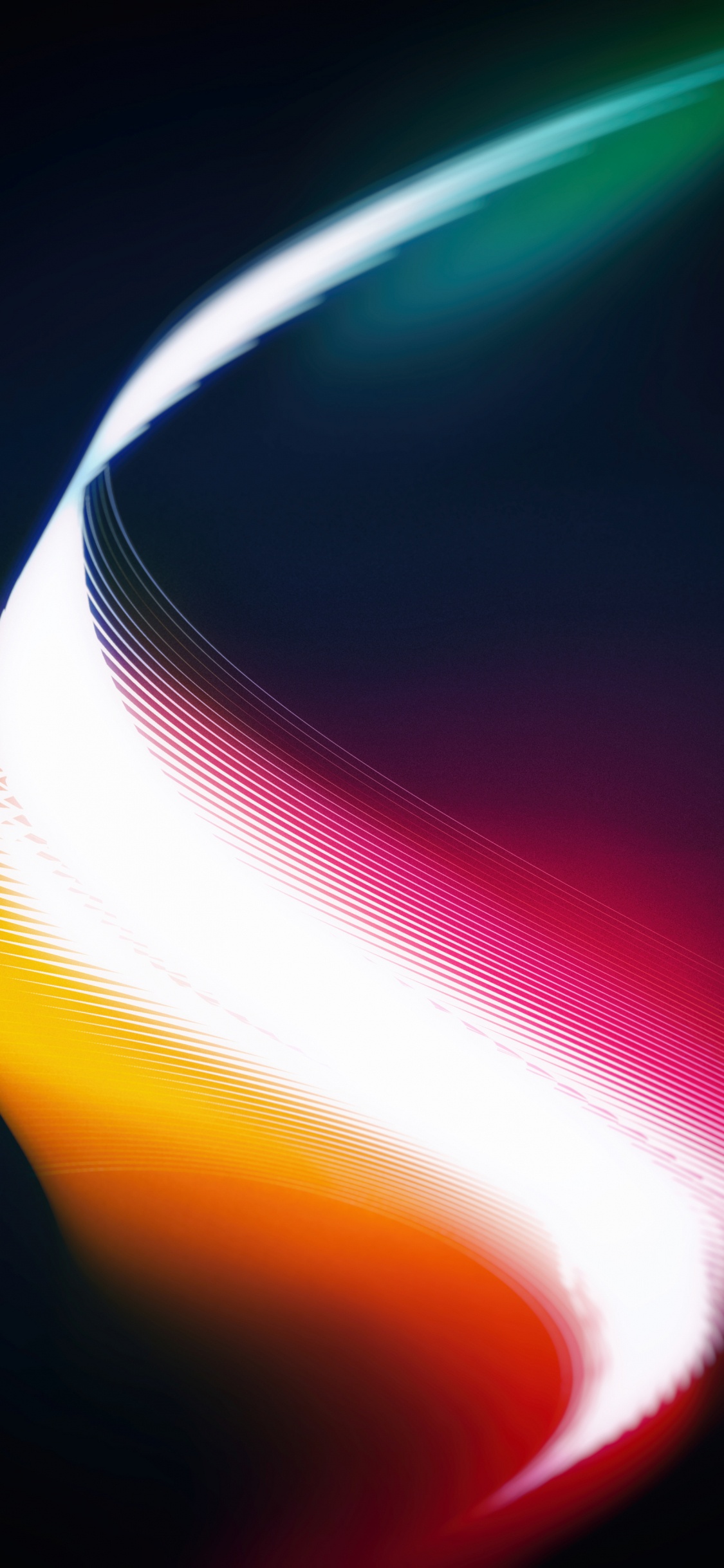 Обои свет, графика, синий, Апельсин, линия в разрешении 1125x2436