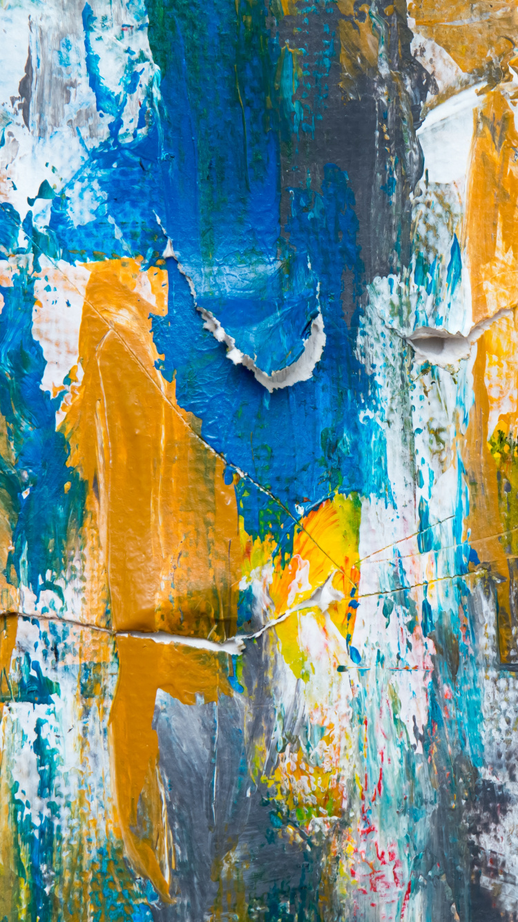 Обои абстрактное искусство, живопись, акриловая краска, современное искусство, арт в разрешении 750x1334