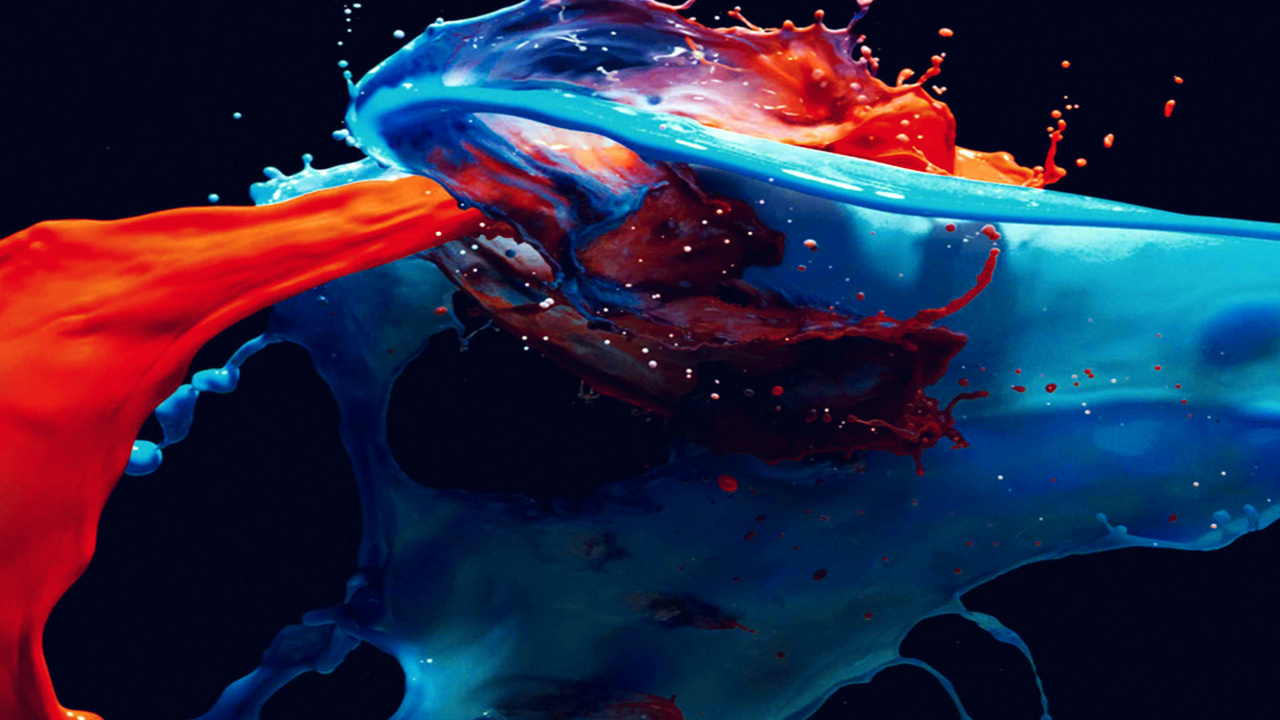 Обои акварельная живопись, вода, жидкость, электрик, жидкий в разрешении 1280x720