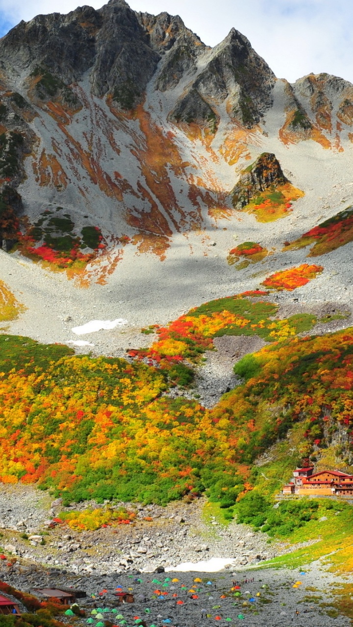 Обои крепление karasawa, гора, пейзажи гор, пейзаж, природа в разрешении 720x1280