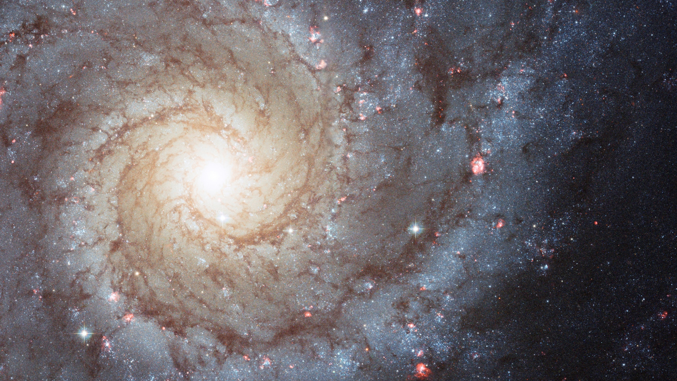 Обои Мессье 74, спиральная Галактика, Галактика, Астрономия, туманность в разрешении 1366x768