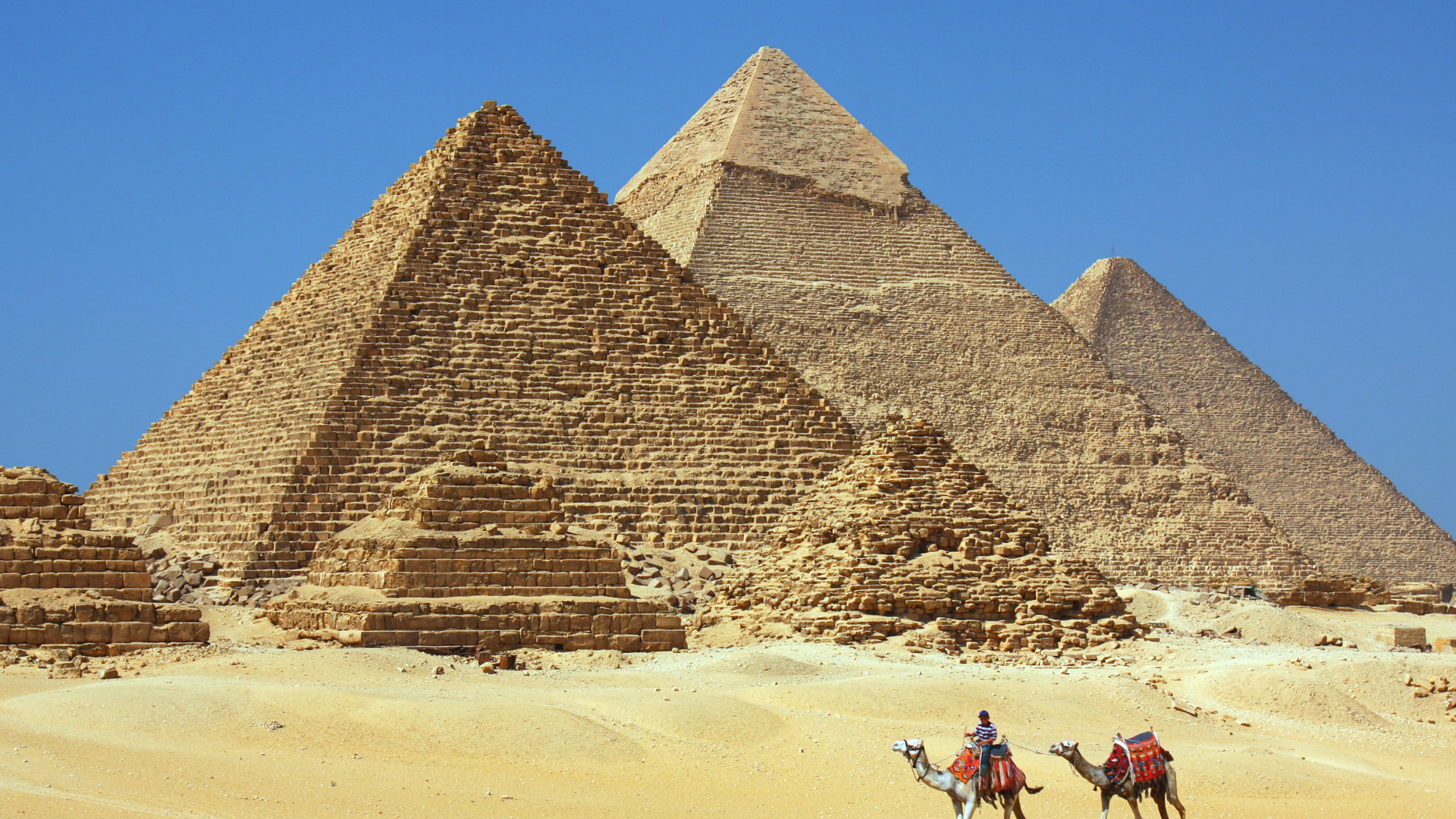Обои Гизы, Каир, египетская пирамида, пирамида, памятник в разрешении 1920x1080