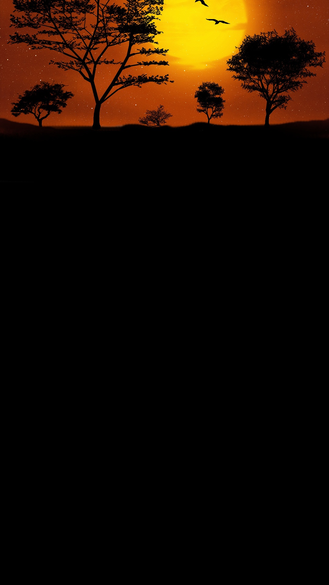 Обои постер, силуэт, иллюстрация, живопись, арт в разрешении 1080x1920