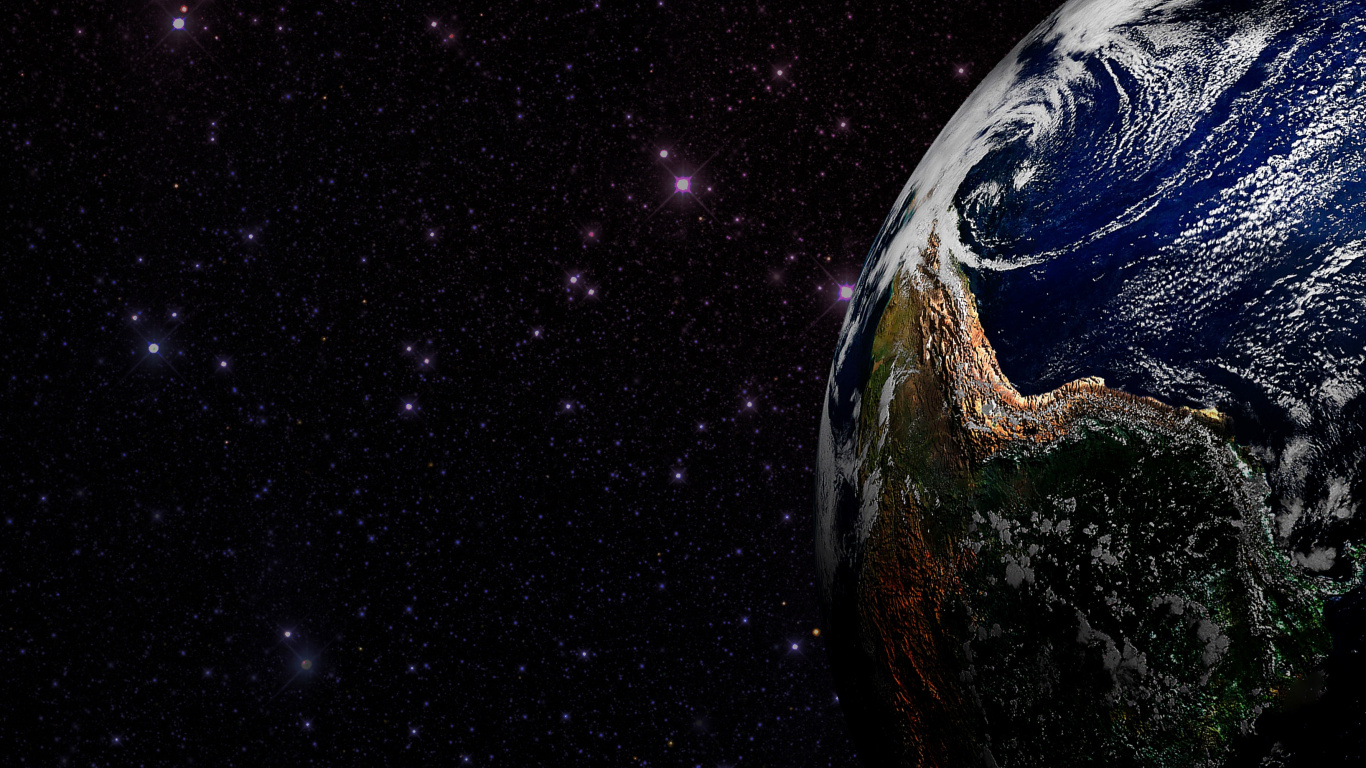 Обои земля, планета, космос, космическое пространство, Астрономия в разрешении 1366x768
