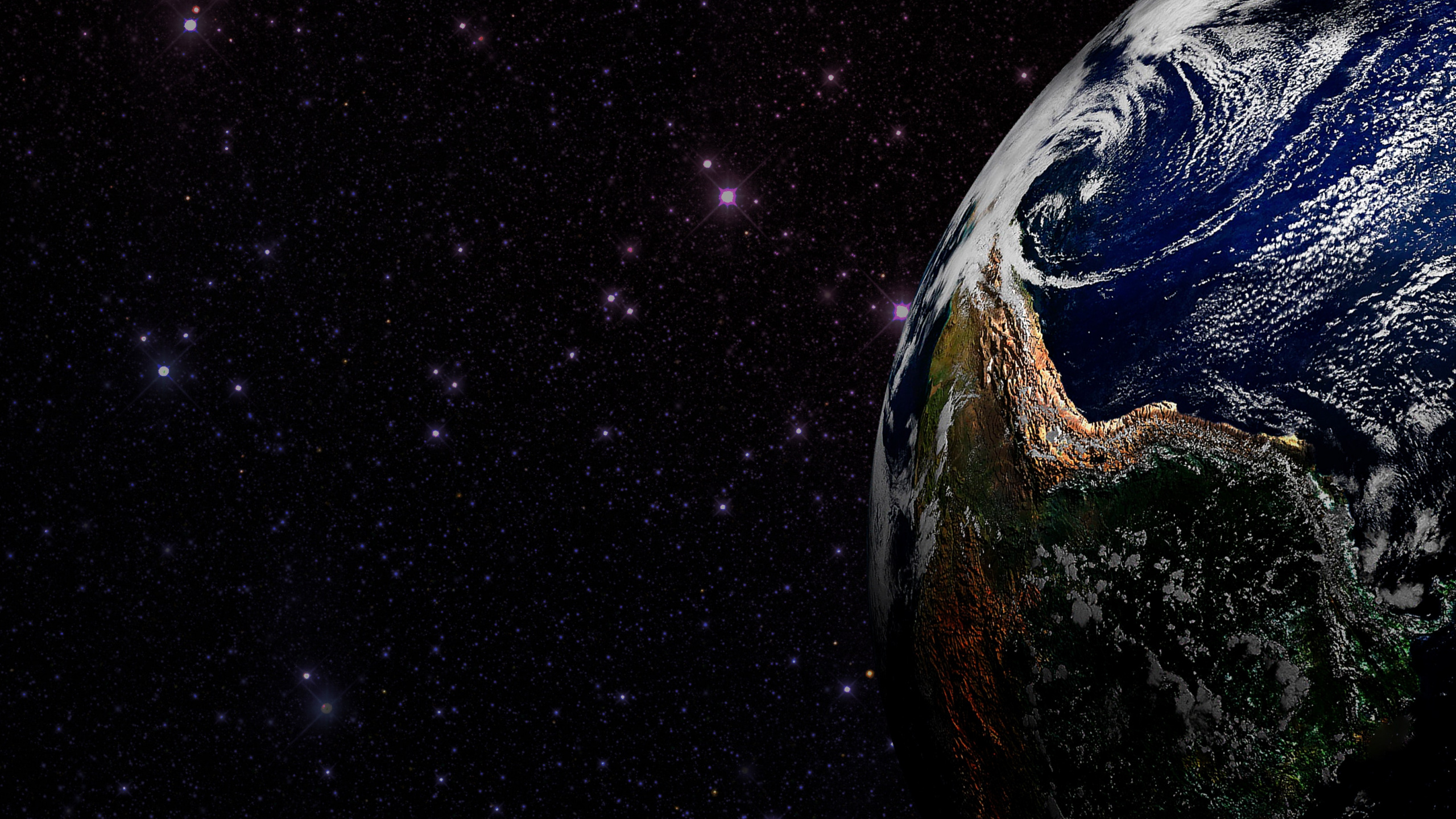 Обои земля, планета, космос, космическое пространство, Астрономия в разрешении 2560x1440