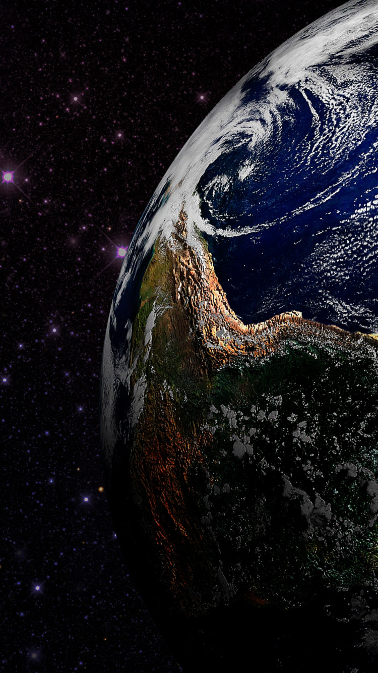 Обои земля, планета, космос, космическое пространство, Астрономия в разрешении 750x1334