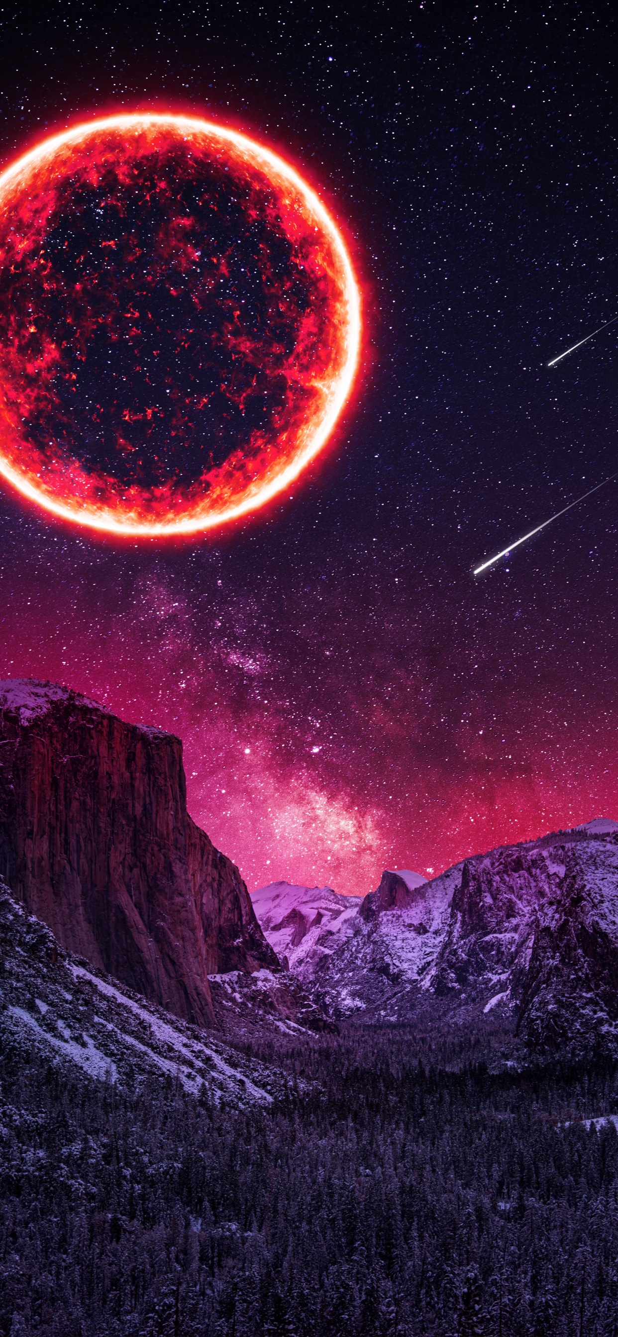 Обои йосемитский национальный парк, атмосфера, свет, мир, природа в разрешении 1242x2688