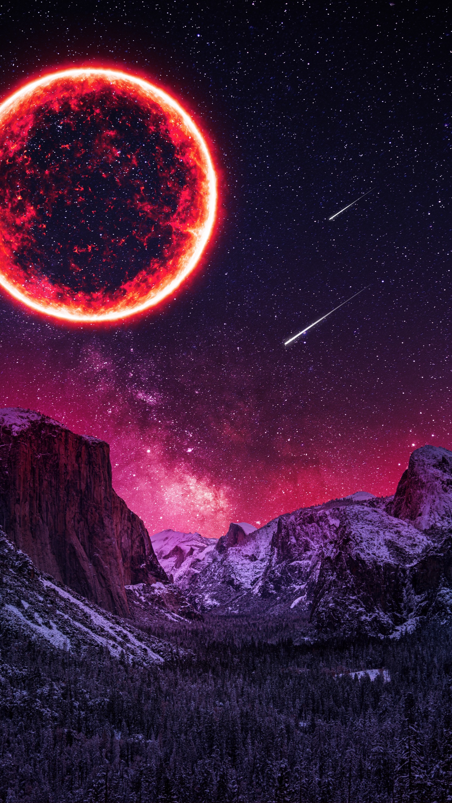 Обои йосемитский национальный парк, атмосфера, свет, мир, природа в разрешении 1440x2560