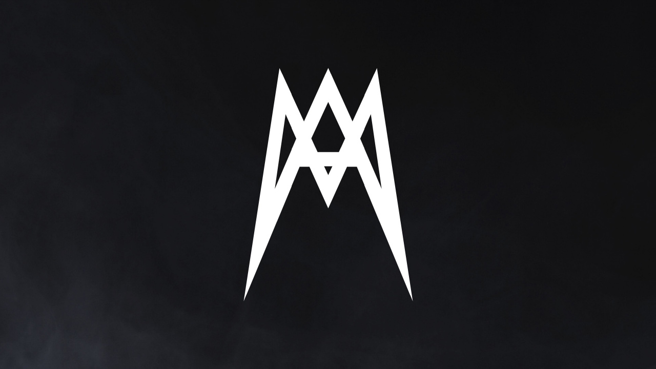 Обои монохромный, лого, треугольник, графика, марка в разрешении 1280x720