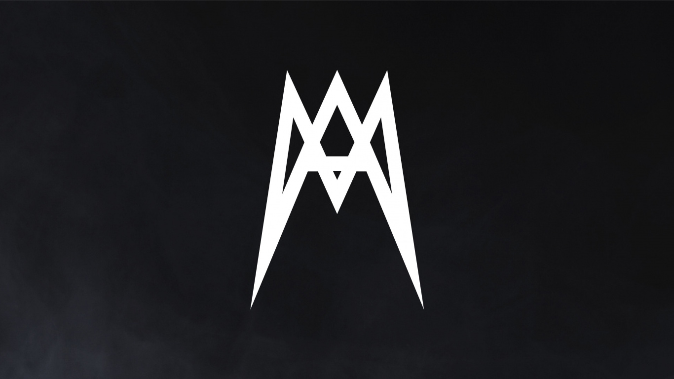 Обои монохромный, лого, треугольник, графика, марка в разрешении 1366x768