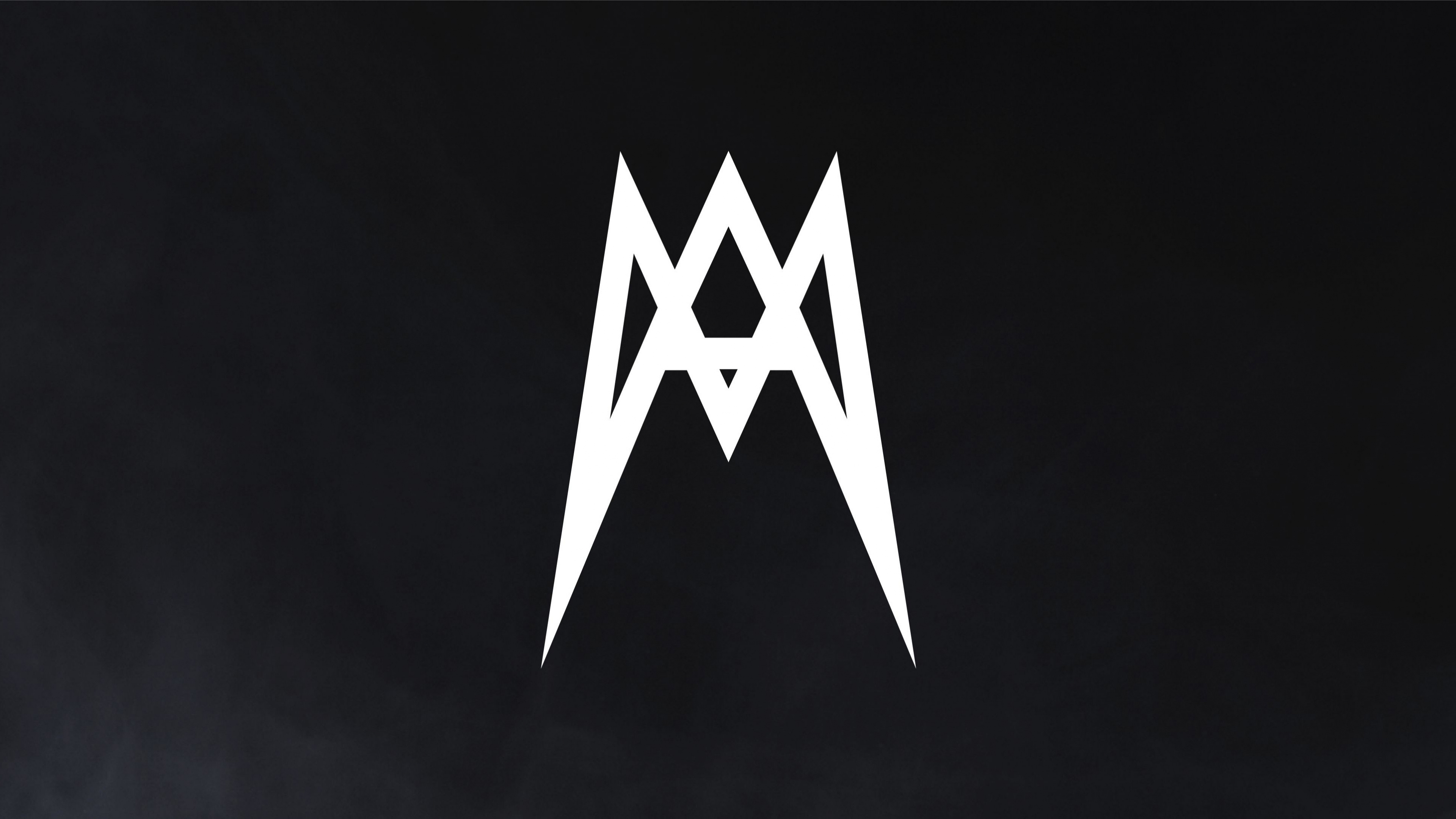 Обои монохромный, лого, треугольник, графика, марка в разрешении 3840x2160