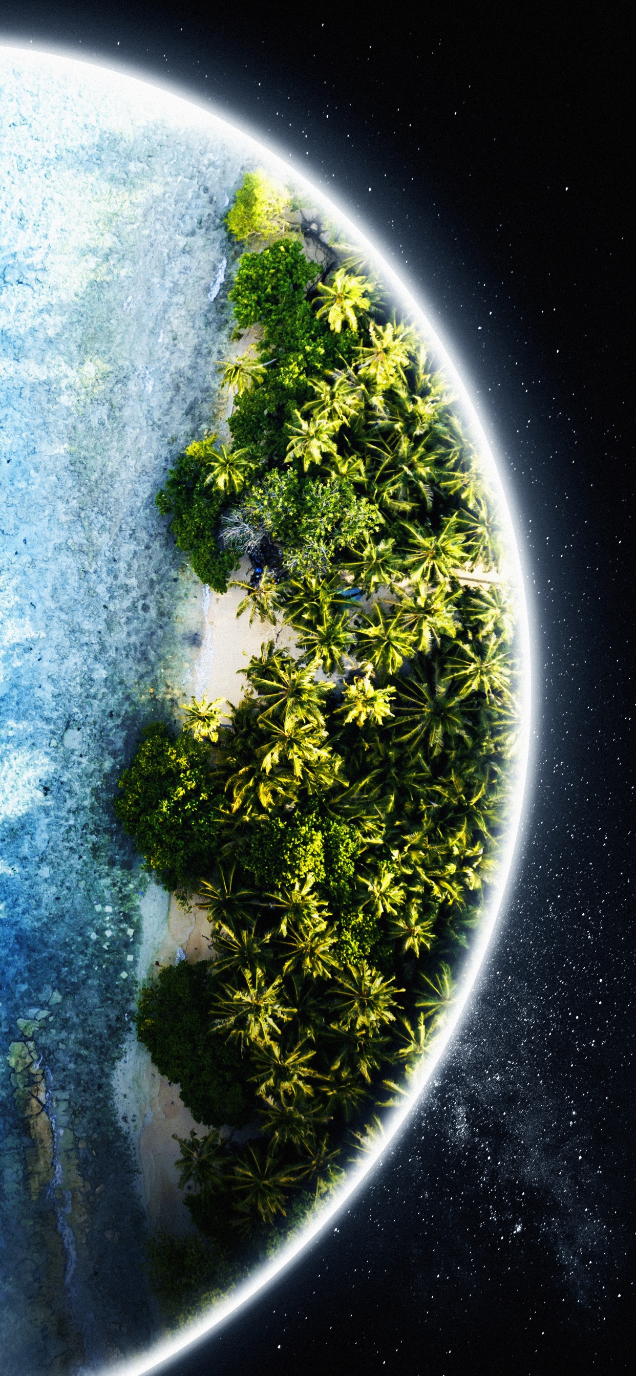 Обои атмосфера, земля, глаз, мир, растение в разрешении 1242x2688