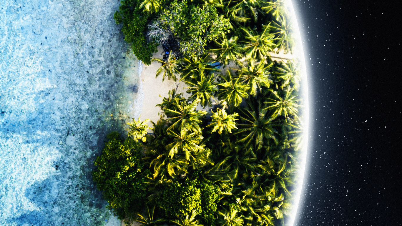 Обои атмосфера, земля, глаз, мир, растение в разрешении 1366x768