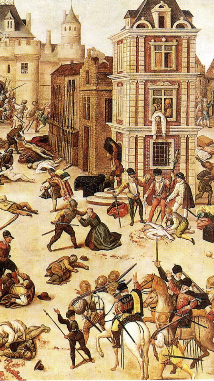 Обои Резня Святого Варфоломея День святого, Французских войн религии, гугенот, история, арт в разрешении 750x1334