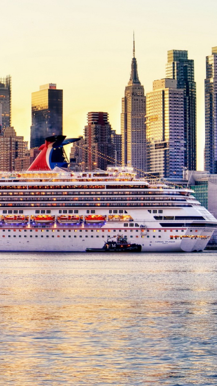 Обои круизное судно, корабль, Океанский лайнер, перевозка воды, пассажирское судно в разрешении 750x1334