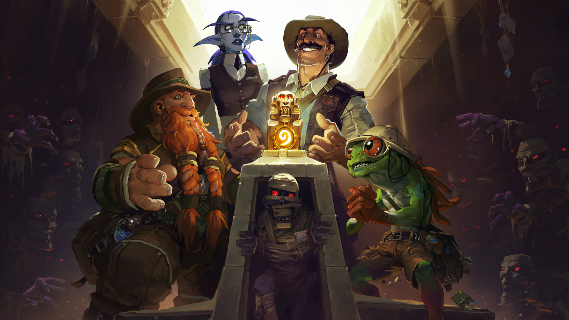 Обои в Hearthstone лига исследователей, домашний очаг, blizzcon, Blizzard Entertainment, пакет расширения в разрешении 1920x1080