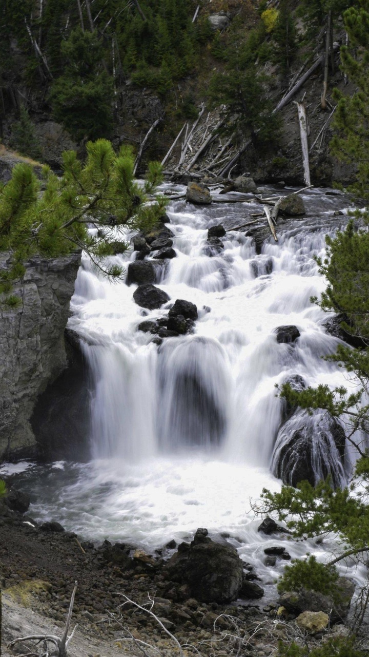 Обои водопад, Водопад Файерхол, национальный парк, гидроресурсы, водоем в разрешении 720x1280