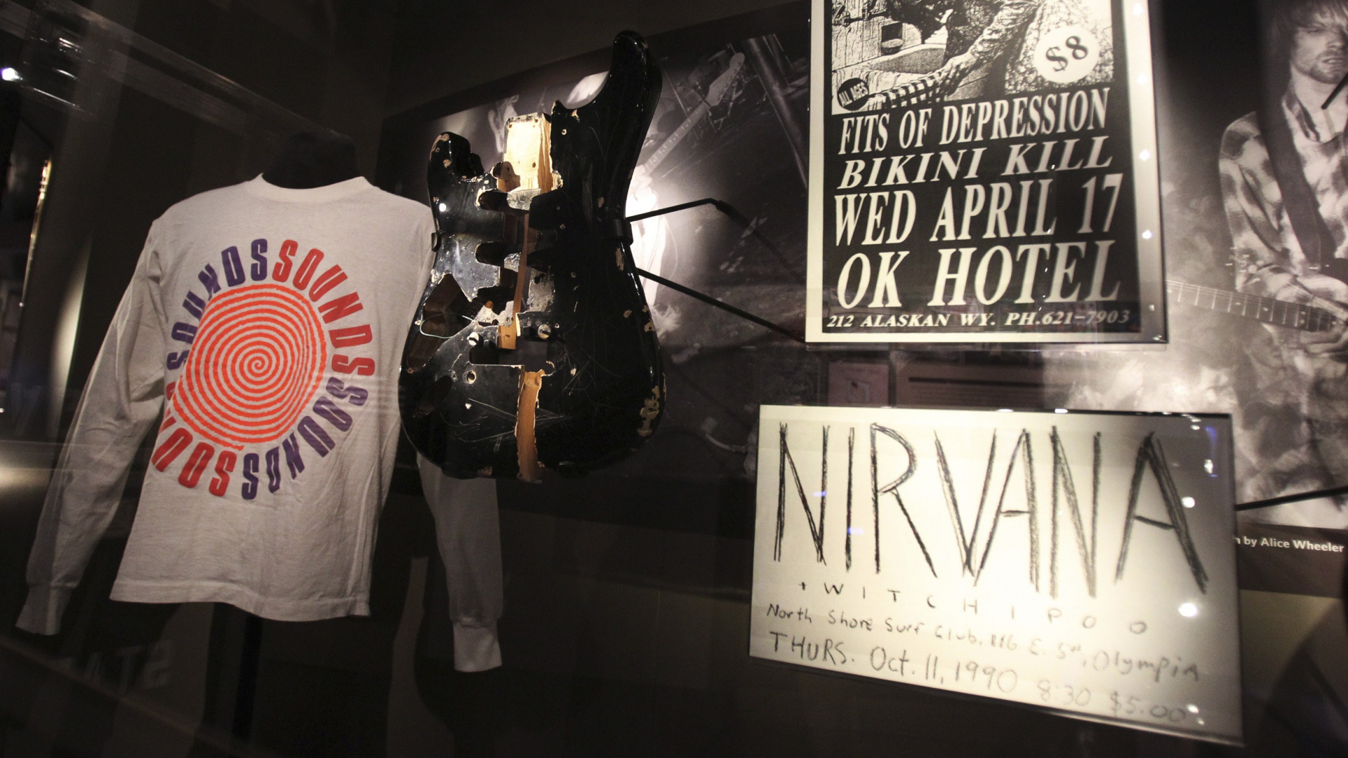 Обои нирвана, гранж, панк-рок, музей, художественная выставка в разрешении 1920x1080