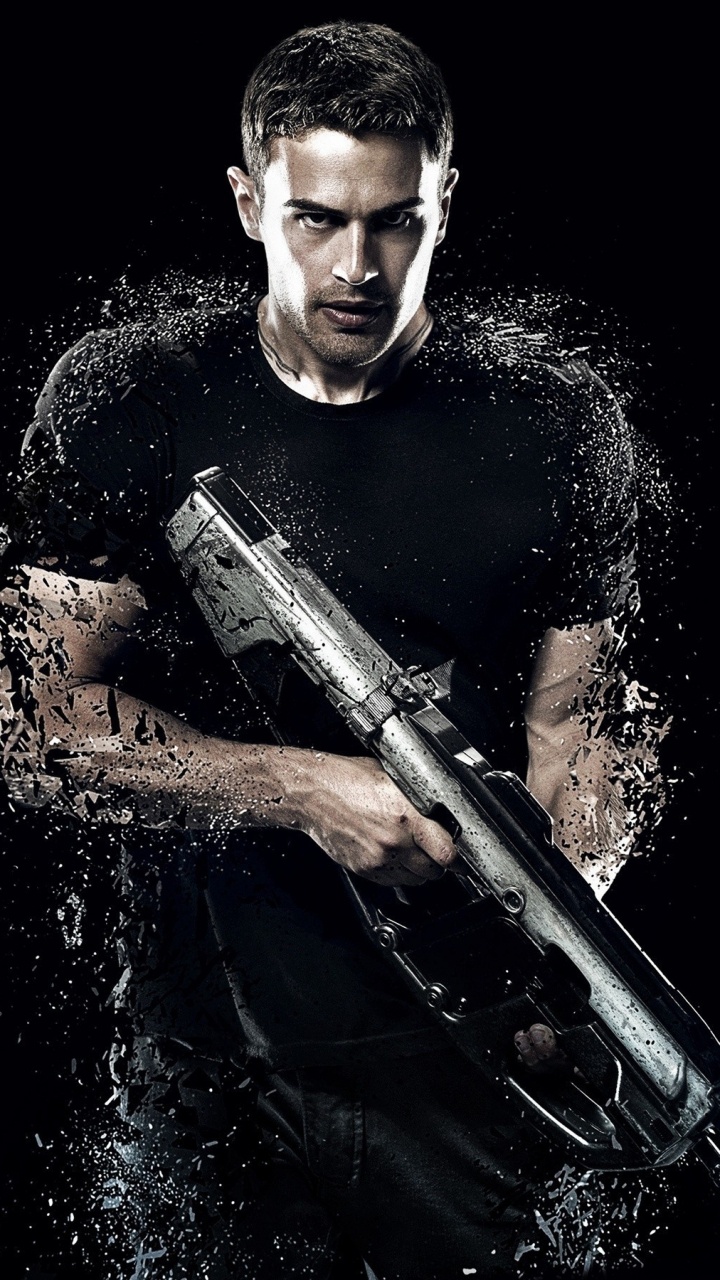 Обои Тео Джеймс, Тобиас Итон, Беатрис До, расходящийся ряд, человек в разрешении 720x1280