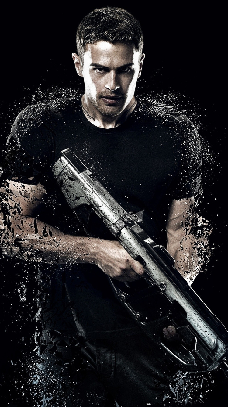 Обои Тео Джеймс, Тобиас Итон, Беатрис До, расходящийся ряд, человек в разрешении 750x1334