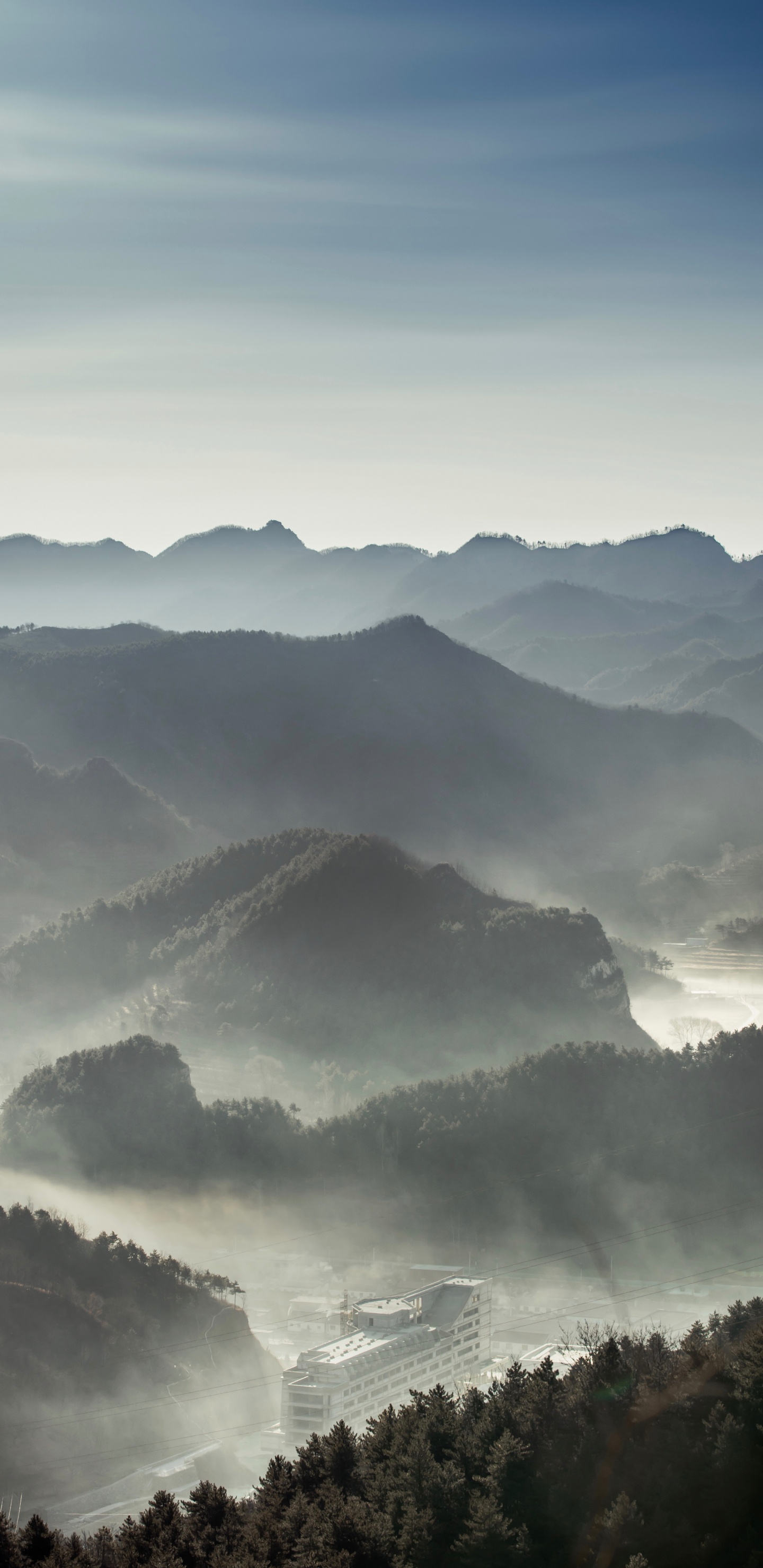 Обои горный хребет, гора, Альпы, нагорье, горный рельеф в разрешении 1440x2960