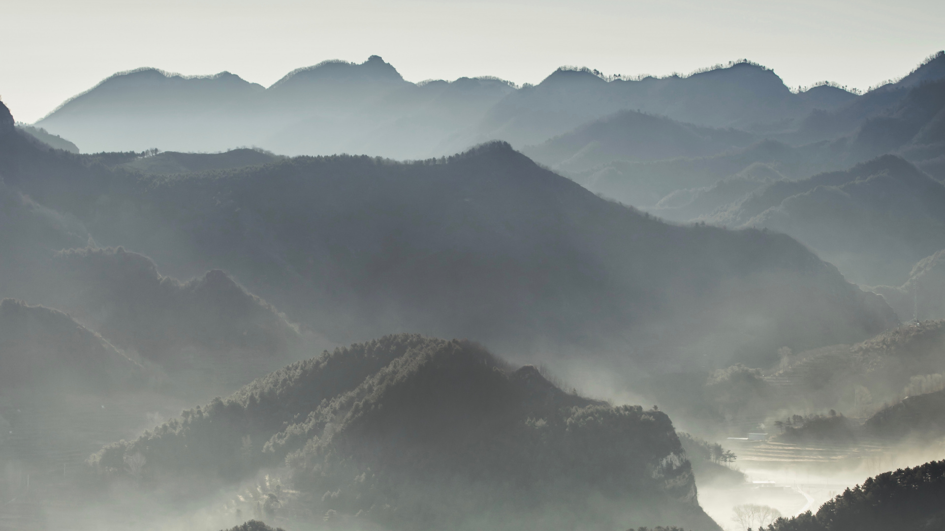 Обои горный хребет, гора, Альпы, нагорье, горный рельеф в разрешении 1920x1080