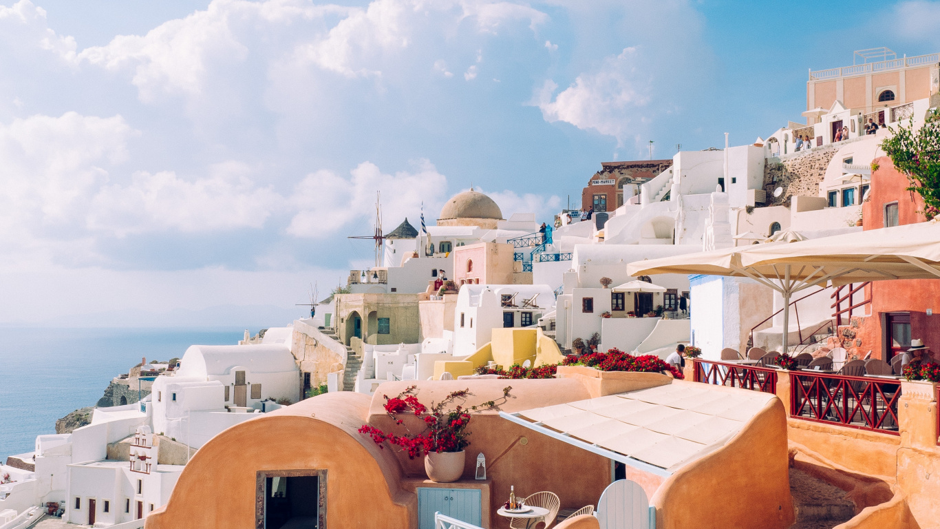 Обои УВР, ios, городок, отпуск, свойство в разрешении 1366x768