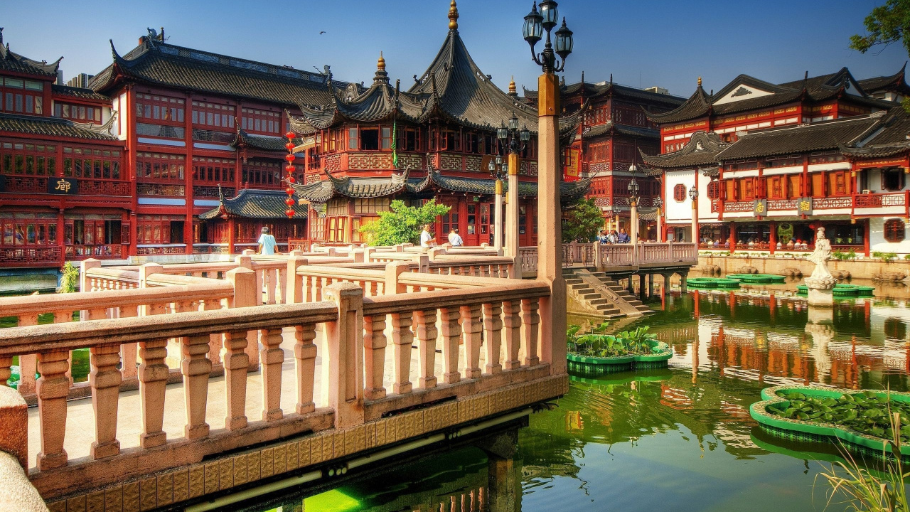 Обои yuyuan сад, Ю Сад, летний дворец, китайский сад, сад в разрешении 1280x720