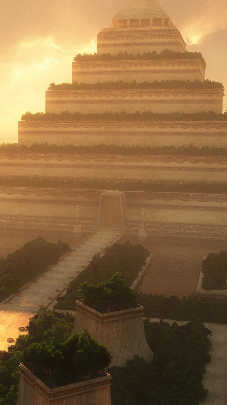 Обои ориентир, утро, историческое место, цивилизация Майя, археологический памятник в разрешении 750x1334