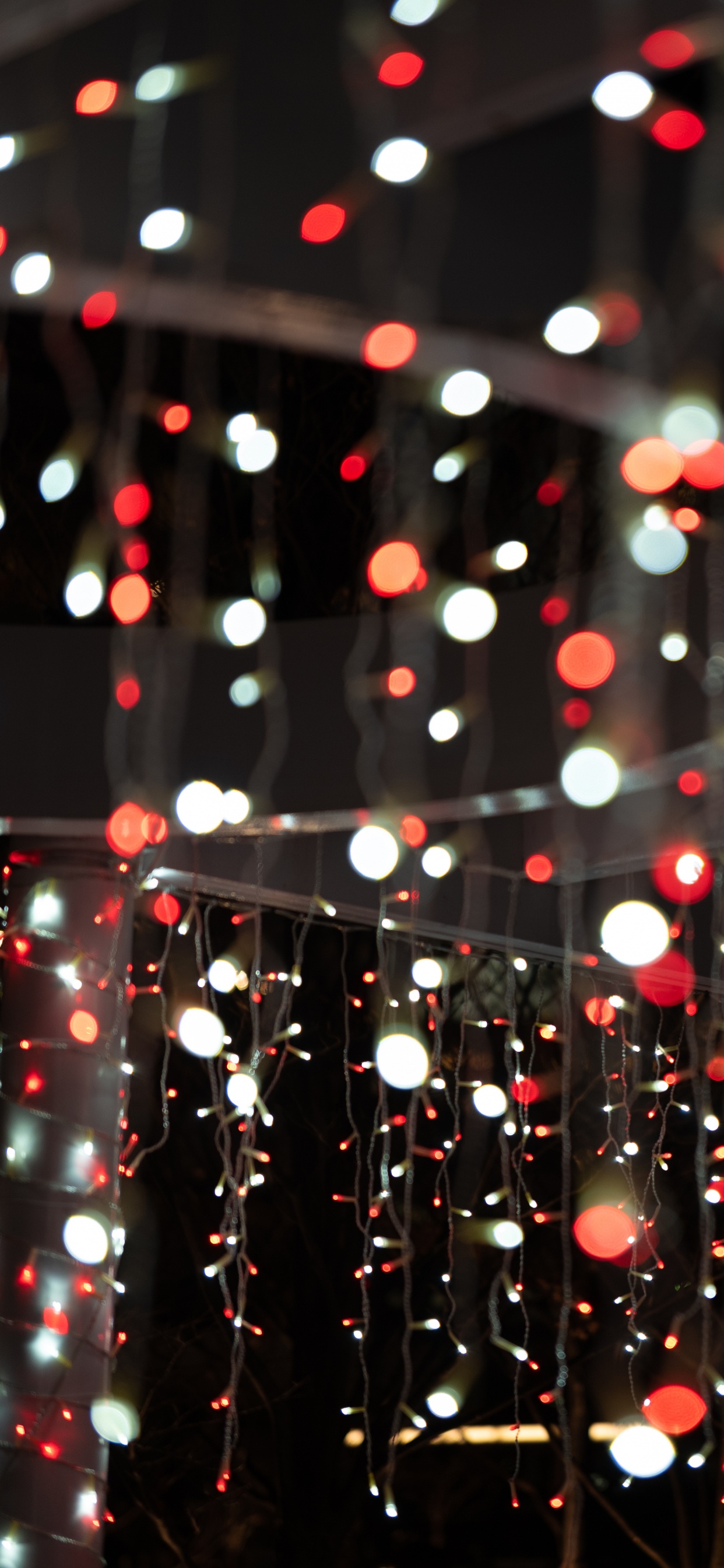 Обои боке, гирлянда, освещение, свет, ночь в разрешении 1242x2688