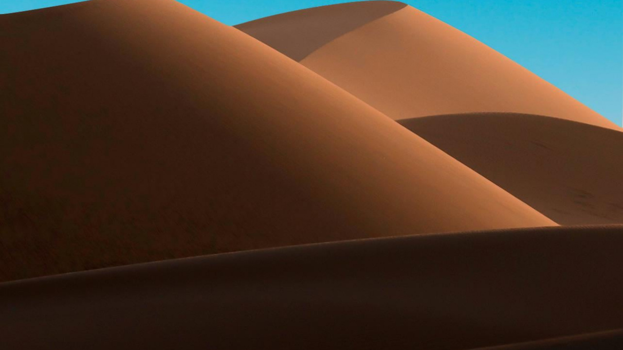 Обои макарон, Дюна, коричневый цвет, облако, луна в разрешении 1280x720