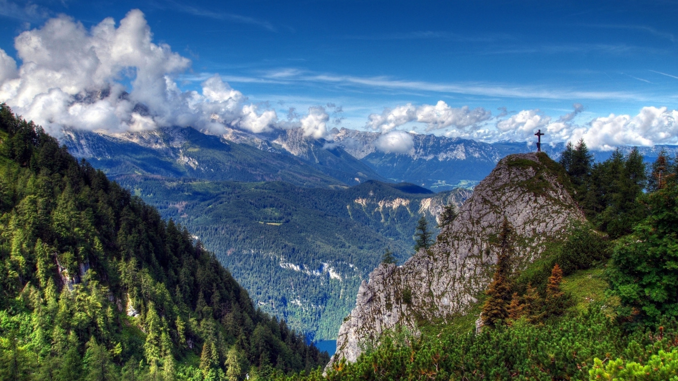 Обои КУА Орел, горный рельеф, гора, горный хребет, природа в разрешении 1366x768