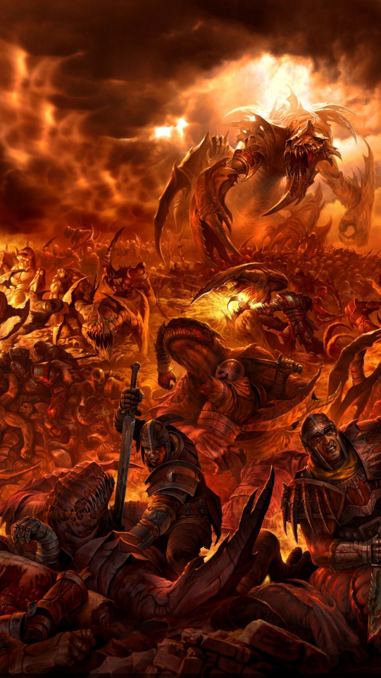 Обои толпа, битва, фестиваль, ад, война в разрешении 750x1334