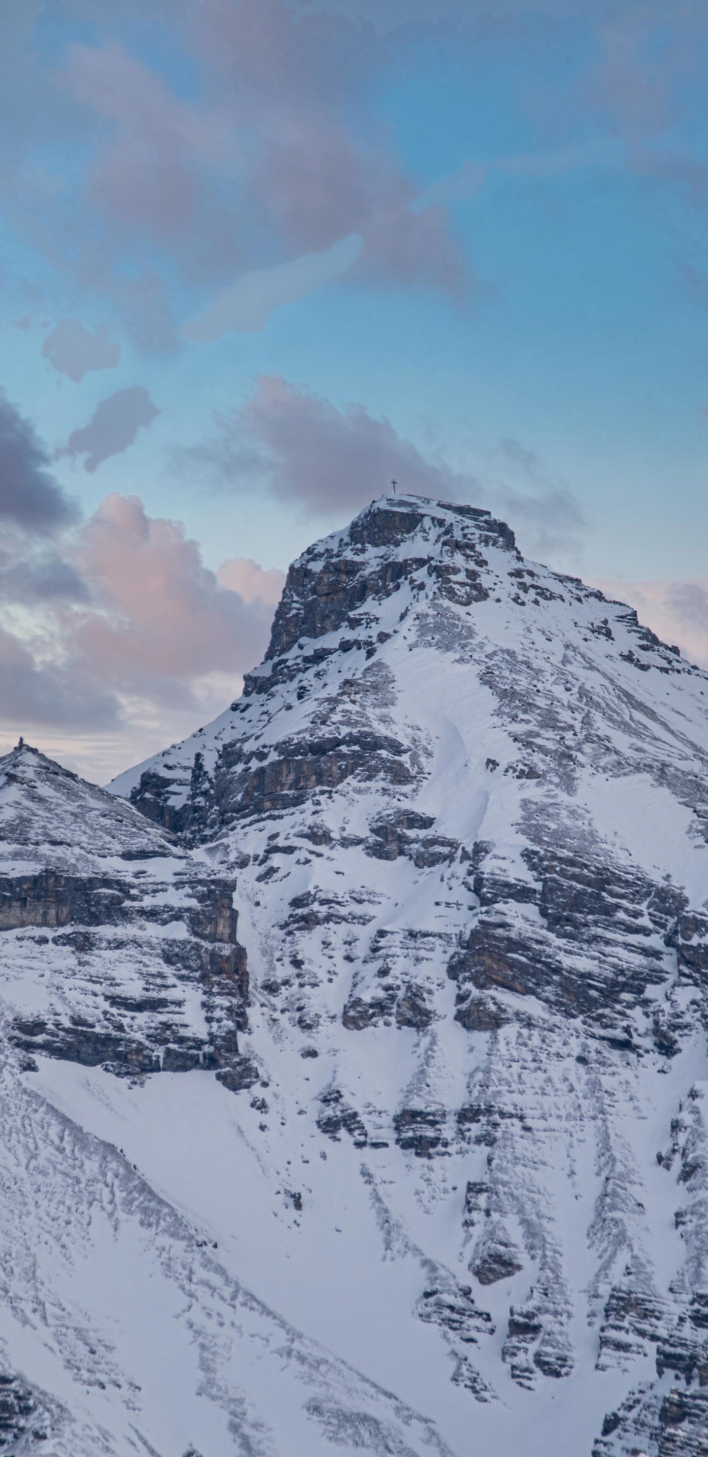 Обои гора, горный хребет, Альпы, саммит, горный рельеф в разрешении 1440x2960
